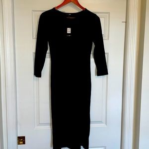 NWT Fashion Nova Black Cotton/spandex Dress
